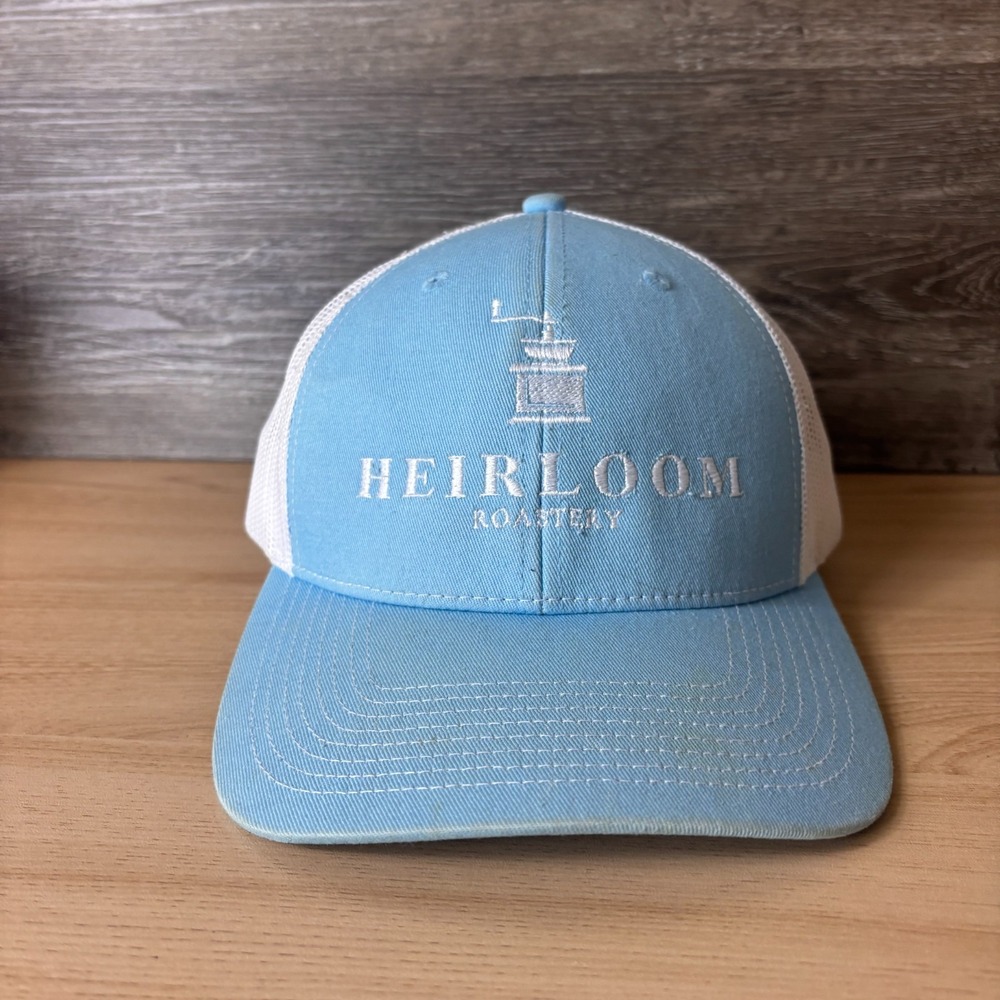 Heirloom Roastery Hat Cap Snap Back Trucker Mesh Embroidered Mens